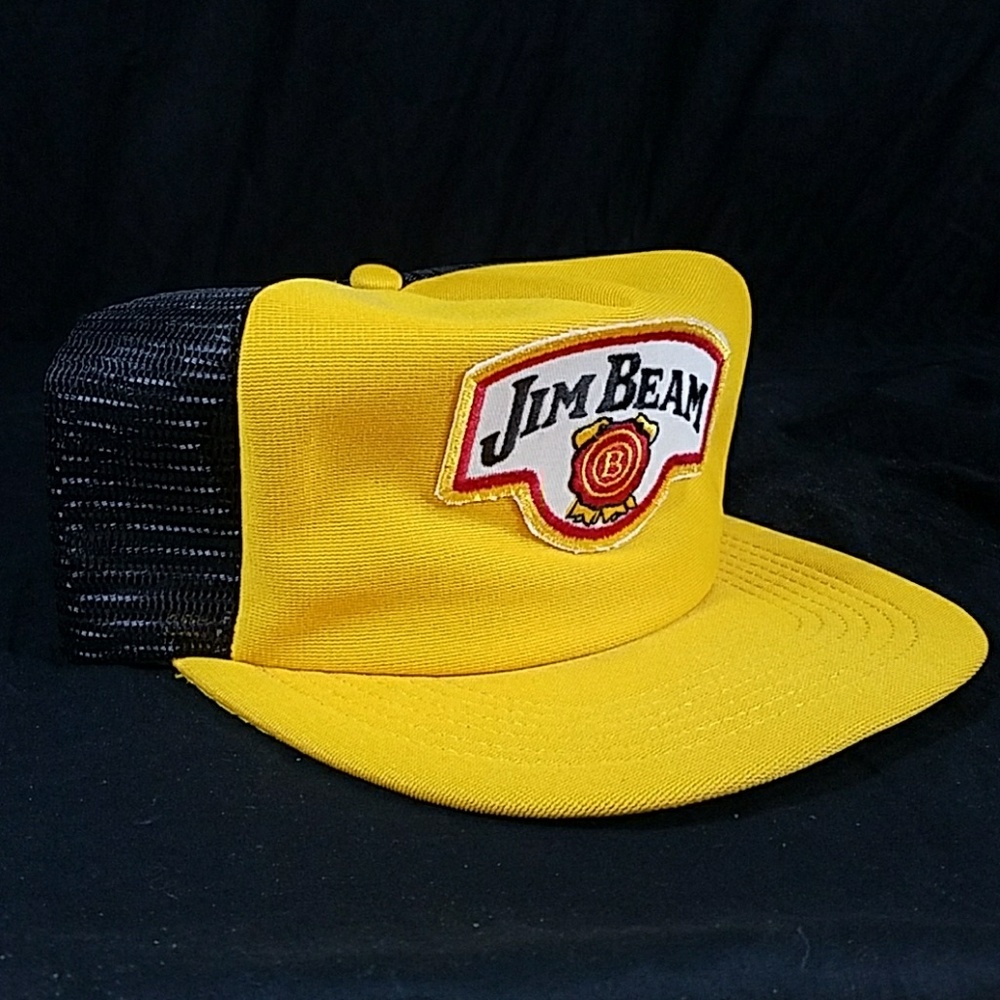 Vtg Jim Beam Hat 70s 80s Snapback Trucker …